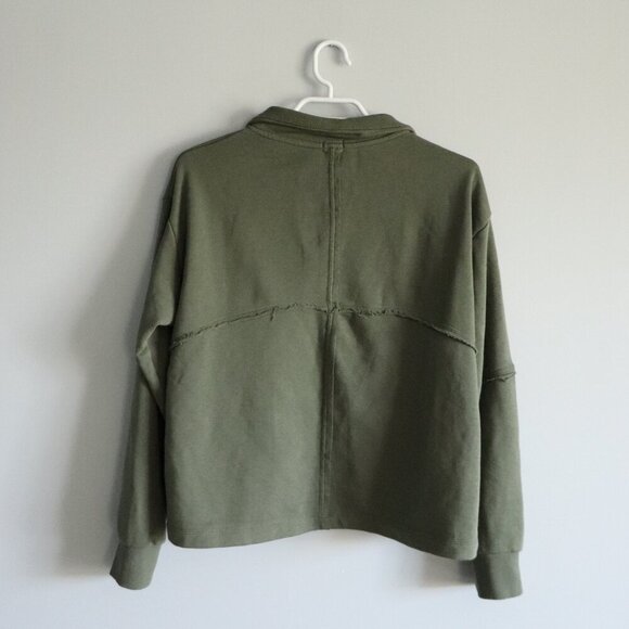 Kismet Women's Green Sz S 1/4 Zip Luxury Pullover Long Sleeve Sweatshirt Sweater - Picture 2 of 11